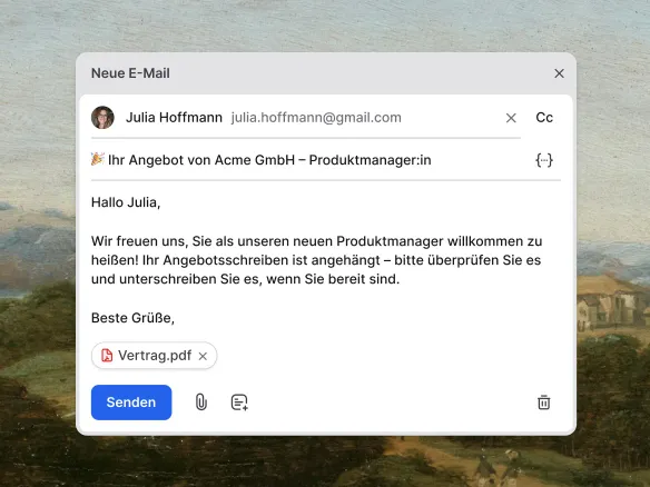 TalentGleam zentraler Kandidaten-Posteingang
