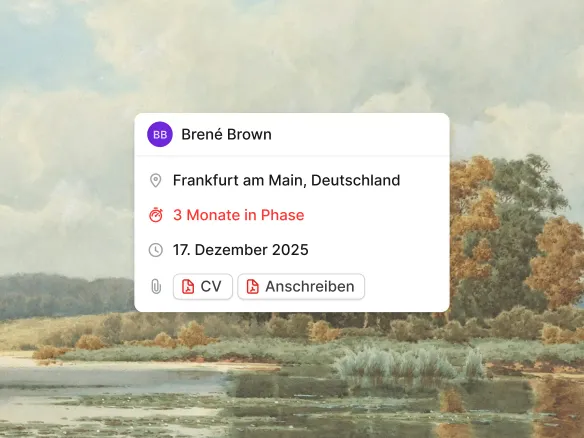 Pipeline-Analyse in TalentGleam mit Zeit-in-Phase und Konversionsraten pro Pipeline-Phase