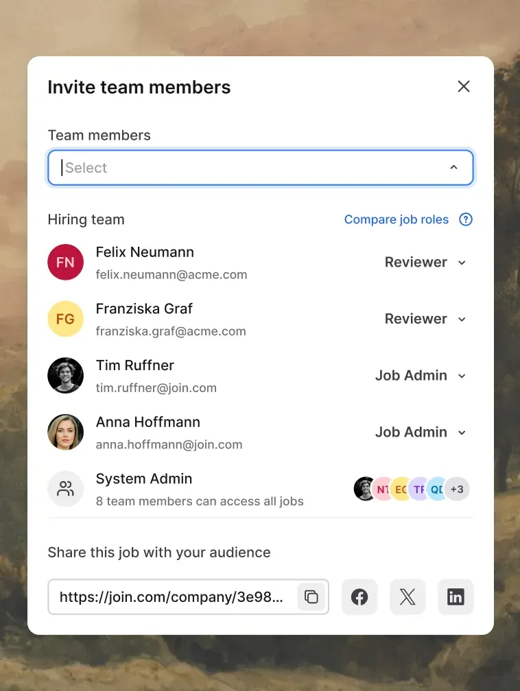 Roles and permissions, set once.