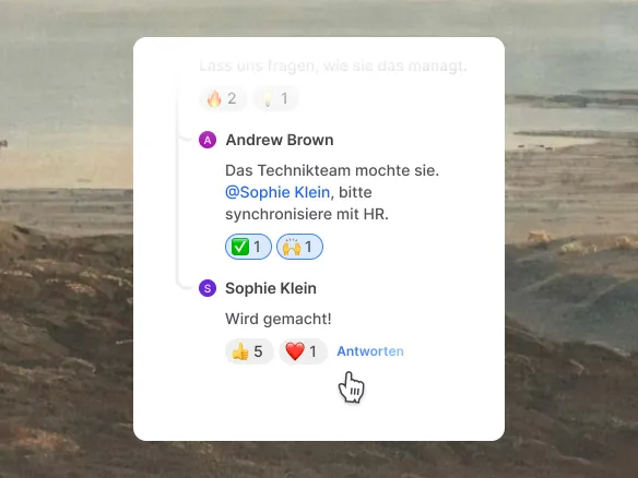 TalentGleam Kandidatennotizen mit Team-Erwähnungen