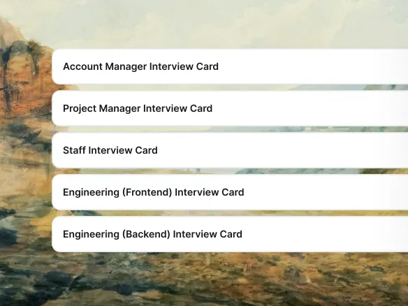 TalentGleam scorecard builder with criteria and an in-app rating input per criterion