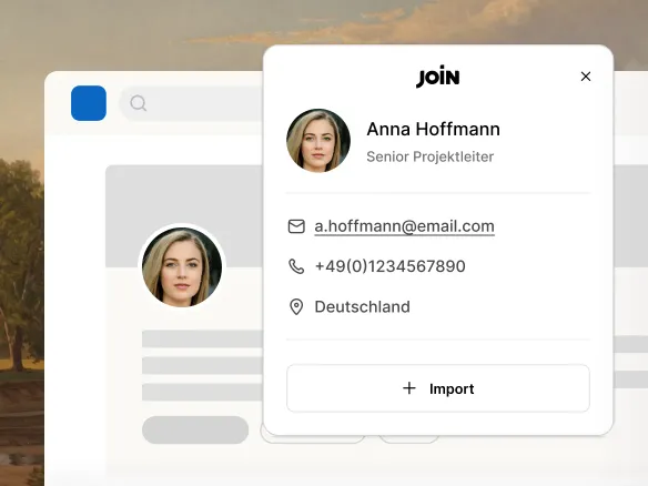 TalentGleam-Sourcing-Extension auf einem LinkedIn-Profil