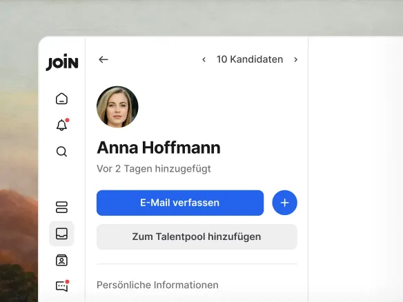 Reaktivierungskampagne in TalentGleam, gerichtet an eine segmentierte Gruppe vergangener Kandidat:innen mit personalisierter Ansprache
